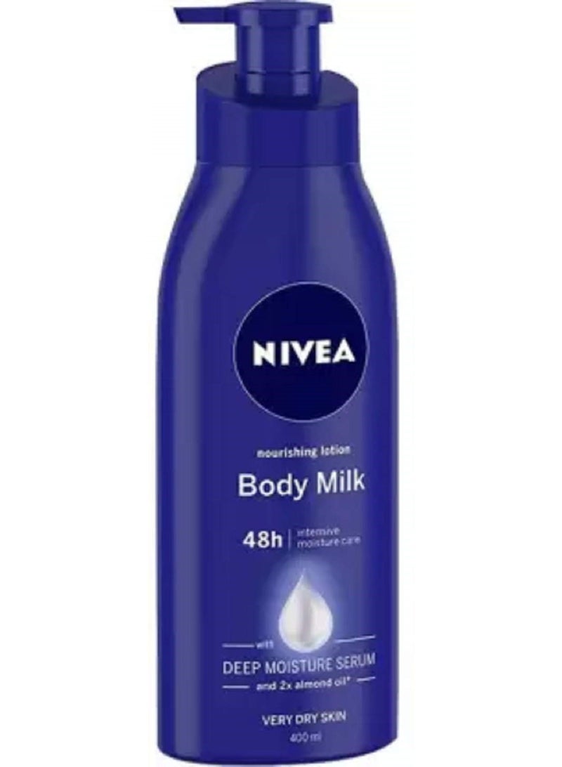 Nivea Nourishing Lotion Body Milk Deep Moisture Serum & Smooth Milk Body Lotion (2 x 400ml) - Image 4